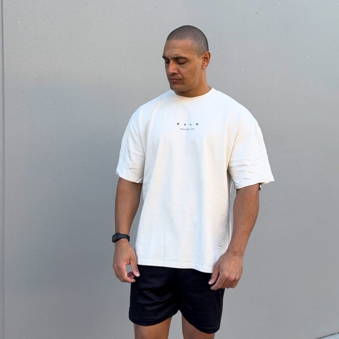 Ghost Drip O/S Unisex Tee Faded BONE